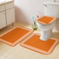 thumbnail image 2 of Burnt Orange Geometric Bath Mat 3 Piece Bathroom Rug Set, Country Greece Key Art Non Slip Bath Rug Contour Mat and Toilet Lid Cover, Absorbent Shower Mats Soft Bath Rugs and Mats Sets, 2 of 8