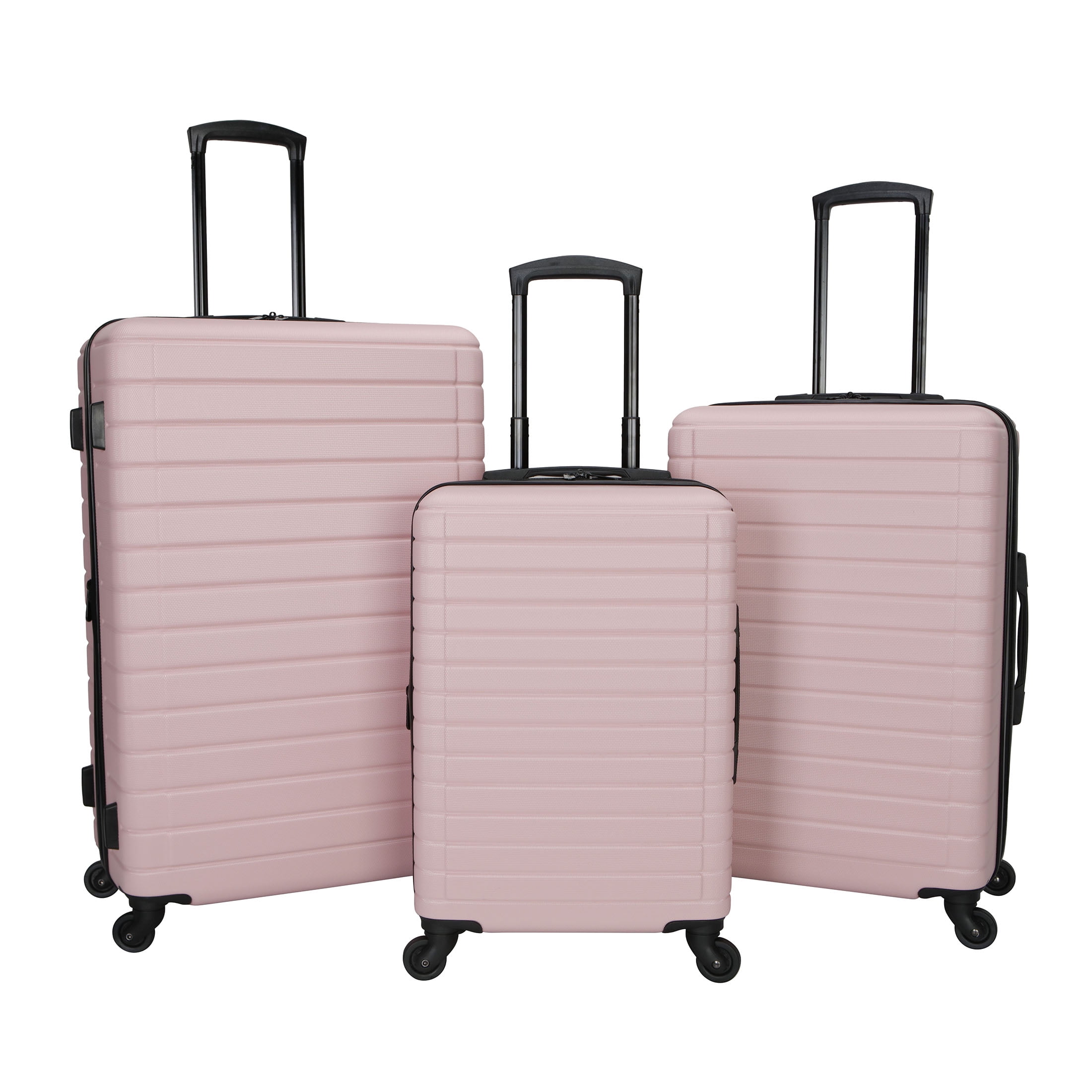 Protégé Light Pink Vacationer 20-inch Carry-on Expandable Hardside Luggage With 360-Spinner Wheels and Divider Pockets