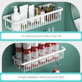 thumbnail image 3 of HEALEEP Bathroom Wall Storage Shower Shelf Aluminum Space-saving Net Basket Design 1Pack, 3 of 7