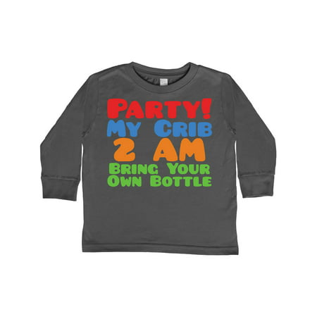 

Inktastic Party At My Crib Gift Toddler Boy or Toddler Girl Long Sleeve T-Shirt