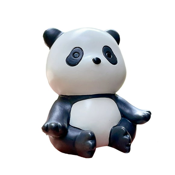 Cute Panda Figurines Panda Figurines For Car Panda Figurines Small Resin Suitable For Indoor Desktop Decoration Outdoor Garden Decoration Mailbox Ornament Large Christmas Ornament Hang Loose Ornament
