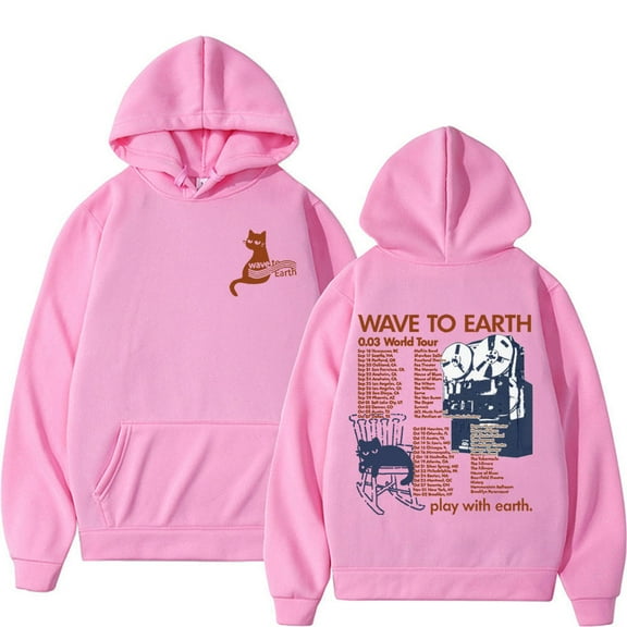Wave To Earth Merch Cat 0.03 World Tour Hoodies Men Women's Clothing Fashion Aesthetic Sweatshirts Casual Fleece Cozy Hoodie