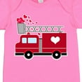 thumbnail image 4 of Inktastic Valentine's Day Red Firetruck with Pink Hearts Boys or Girls Baby Bodysuit, 4 of 5