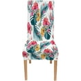 thumbnail image 2 of Chair Protectors Covers Set of 4 Spring Summer Tropical Flowers and Leaves Washable Anti-Dust Chair Seat Cover for Kitchen Wedding Party, 2 of 5