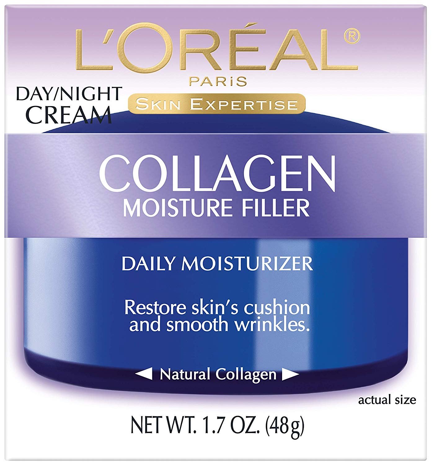 L'Oreal Paris Collagen Moisture Filler Anti Aging Day and Night Face Cream, 1.7 oz - image 2 of 10