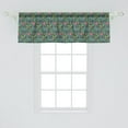 thumbnail image 2 of Ambesonne Foliage Window Valance, Palm Leaves and Flowers, 42" x 18", Grey Teal and Pale Fuchsia, 2 of 3