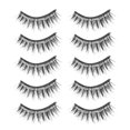 thumbnail image 4 of 5 Pairs Natural Black Decorative False Eyelashes Chic Eye Makeup Accessories, 4 of 5