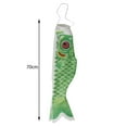thumbnail image 3 of 55 cm-150 cm manga de viento japonesa carpa bandera Koi  vela viento Streamer decoración. 70cm verde Cola  Bandera Koinobori, 3 of 7
