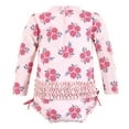 thumbnail image 2 of Hudson Baby Girls Rashguard Baby Swimsuit, Pink Navy Roses, 3-6 Months, 2 of 2