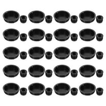 ELAYARD 40Pcs Leak-Proof Screw Seal Drum Lid Black Plastic Bucket Cover for Chemical Storage
