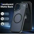 thumbnail image 5 of 2 Pack Magnetic Case for iPhone 16 Plus, Translucent Matte Back Slim Shockproof Case for iPhone 16 Plus 6.7 inches - Black+Grey, 5 of 7