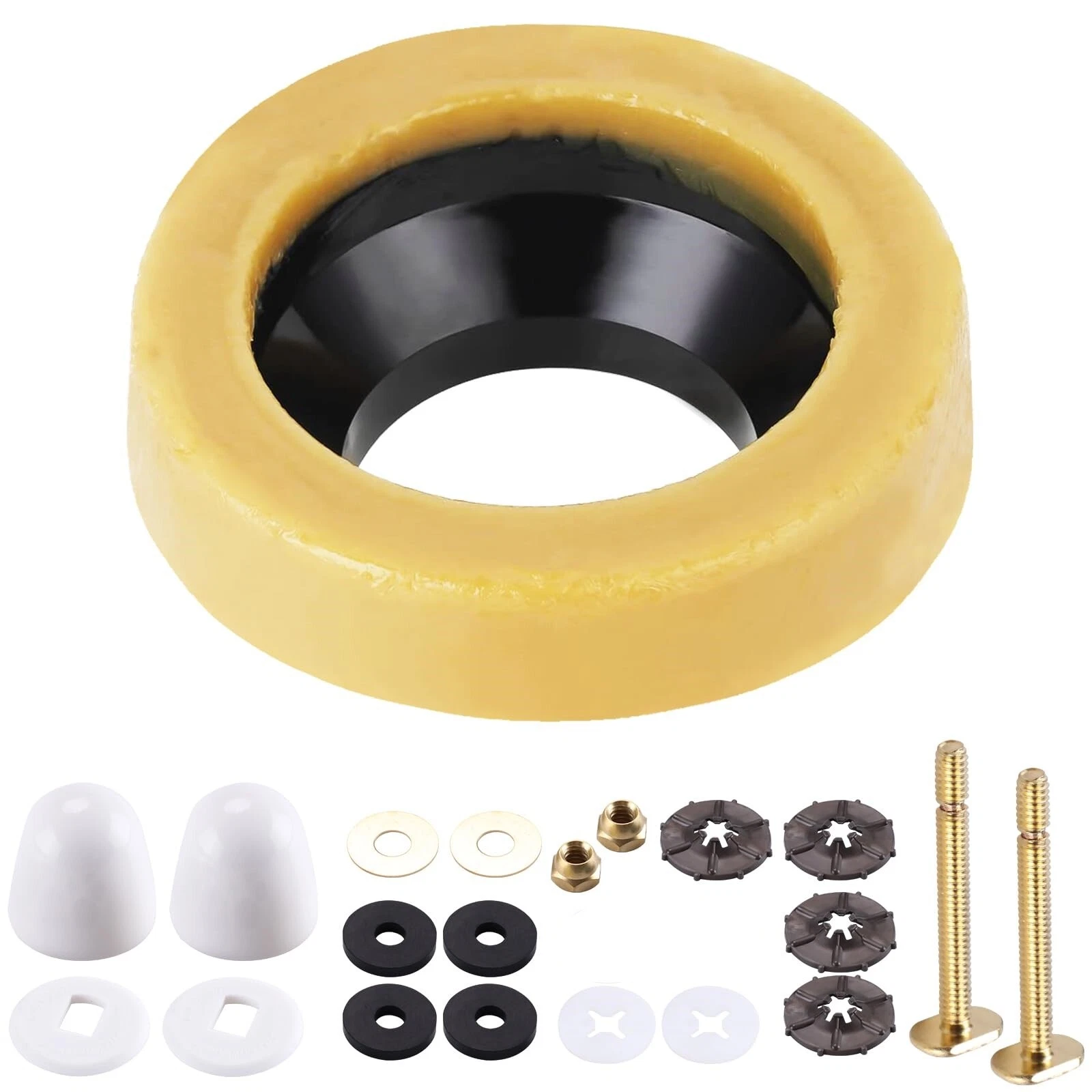 Rumoe Toilet Wax Ring With Built-in Backflow Valve – Thick Wax Seal Fits 3.2"–4" Waste Lines, Easy DIY Installation