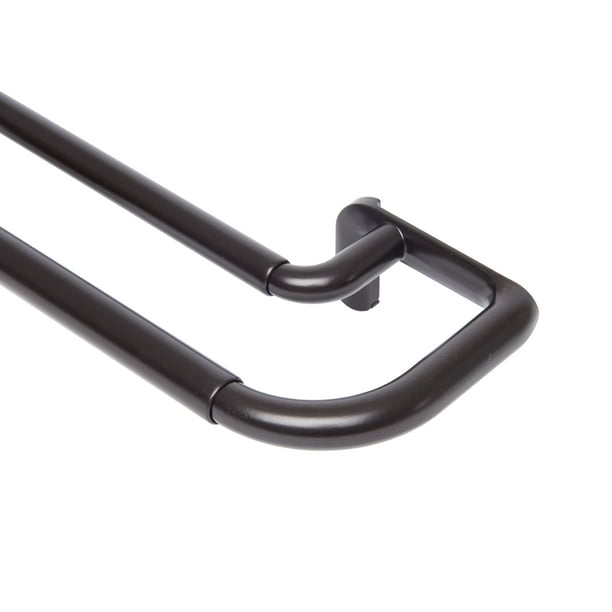 Umbra 88144" Twilight 3/4" Room Darkening Double Curtain Rod, Auburn