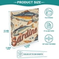 thumbnail image 3 of FORMRS 3 Ring Binder 1.5 inch with Pockets Set of 2 Clip Board 200 Sheets Capacity, Beige Sardines Pattern, 3 of 8