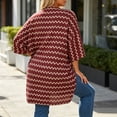 thumbnail image 5 of Cmfcve Womens Plus Size Kimono Cardigans Striped Open Front 3/4 Sleeve Shirts Lightweight Casual Cover Up Tops, 5 of 7