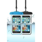 Universal Waterproof Phone Pouch, 2 Packs Large Waterproof Phone Case for iPhone 12/12 Pro Max/11/11 Pro/SE/Xs Max/XR Galaxy up to 6.5", Cell Phone Waterproof Pouch for Swimming Diving Boating