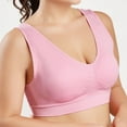 thumbnail image 5 of BiZtdJrK Womens Camisole Crop Tank Tops with Built in Bra Plus Size Padded Wireless Sports Bras Workout Fitness Running Yoga Top, Pink, XXXXL, 5 of 10