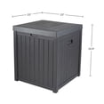 thumbnail image 3 of Storage Box - 50-Gallon Container for Patio Storage - Durable and Fade-Resistant Resin Deck Box - Outdoor Furniture by Pure Garden (Gray), 3 of 25