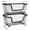 Black, variant on Ywmsfl 2 Pieces Stackable Wire Meshes Storage Baskets With Convenient Handles Storage Containers For Various Household Needs