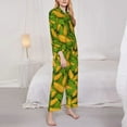 thumbnail image 2 of Bingfone Womens Pajama Sets Fresh Corn 1 Print,Long Sleeve Loungewear Pajamas Set-Medium, 2 of 8