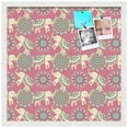 thumbnail image 2 of PinPix 22x22 Custom Cork Bulletin Board Bohemian Elephants Watermelon Poster Board Has a Fabric Style Canvas Finish, Framed in Bohemian Elephants Watermelon, by ArtToFrames (PinPix-1580), 2 of 5