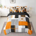 thumbnail image 2 of Erosebridal Patchwork Rectangle Bed in a Bag Full size,Geometry Stripe Bed Set,Abstract Artwork Decor,Reversible,Breathable,7-Piece, 2 of 5