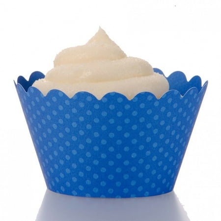 Dress My Cupcake Standard Royal Blue Cupcake Wrappers, Set of 12