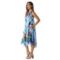 thumbnail image 2 of Riviera Sun Tie Dye Summer Dress with Floral Hand Painted Design (Light Blue / Navy, 3X), 2 of 3