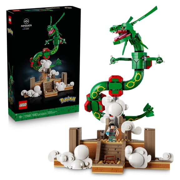 LEGO Pokémon Rayquaza - Collectible Building Set for Adults, Ages 18 - Posable Pokémon Figure for Display - Desk, Bookshelf or Home Office Decor - Gift for Men & Women - 72168