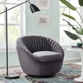 thumbnail image 3 of Whirr Tufted Performance Velvet Swivel Chair-EEI-5004, 3 of 4