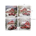 thumbnail image 2 of Décoration Murale Sur Toile Camion Et Maison Rouge - Lot De 4, 2 of 4