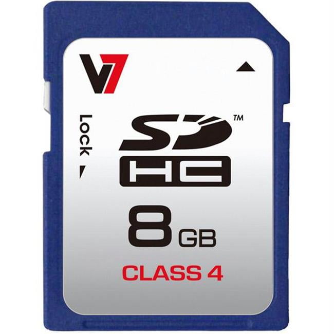 V7 8GB SD Card, Secure Digital High Capacity 8 GB Memory Card