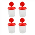 thumbnail image 1 of 4 Piezas salero y pimentero una prueba de humedad salero con tapas rojas tapas de plástico hermético dispensador de tarros de especias, 1 of 5