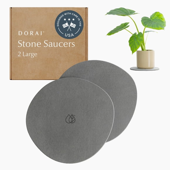 Platos para macetas Dorai de 30 cm, de diatomita, absorbentes de agua, paquete de 2