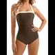 thumbnail image 2 of Traje de Baño de una Pieza con Control de Abdomen para Mujer, Estilo Retro, Estilo Halter. Marrón XL, 2 of 7