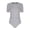 Grey, variant on Womens Special Needs Adaptive Clothing Short Sleeve Back Zipper Anti-Strip Bodysuit with Feeding Tube Purple S