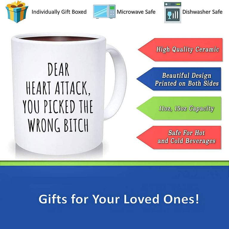 Battery Operated Pacemaker Recipient Heart Attack Coffee Mug