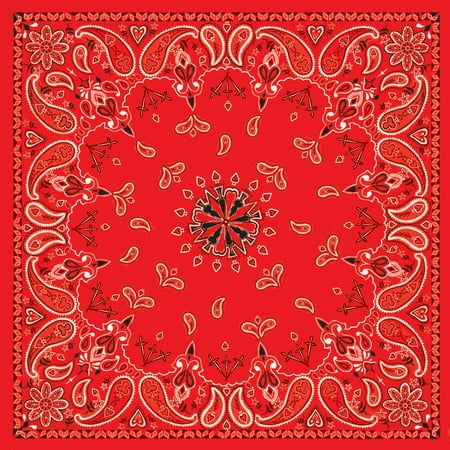 Zan Headgear Deluxe Bandana Red Paisley