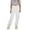 White, variant on QQAMB Girls' Cargo Pants Cotton Elastic Mid-Rise Lightweight Baggy Full Length Pants Casual Cool Kids Trousers with Pockets,9 Years
