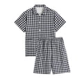 thumbnail image 1 of Puntoco Ropa De Hogar Informal para Mujer Tops De Manga Corta Pantalones Cuello Descubierto Pijamas De Noche Trajes Liquidación Puntoco Puntoco-3549, 1 of 2