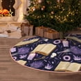 thumbnail image 5 of Sikiie Lavender Flowers Nativity Christmas Tree Skirt, Jesus Christian Winter Holiday Tree Mat Decoration(30-48IN), 5 of 6