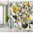 thumbnail image 4 of Ambesonne Eucalyptus Leaves Shower Curtain, Retro Branches, 69"Wx70"L, Orange Blue Grey Peach, 4 of 4