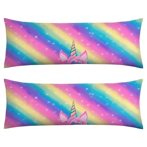 Funny Sketch Graffiti Body Pillow Cover 20x54 - Colorful Rainbow Design Long Pillow Case with Zipper, Cozy Full Body Support for Children & Adults, Stretchy & Durable Fabric