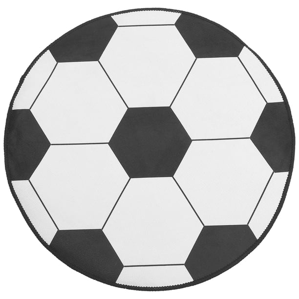 Alfombra redonda de fútbol, decorativa, antideslizante, para dormitorio