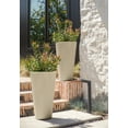 thumbnail image 5 of Veradek Demi Series 26" Tall Plastic-Stone Planter - Sand 2 Pack, 5 of 11