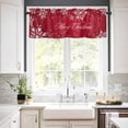 thumbnail image 3 of Christmas Snowman Curtain Valances Set Pink and Beige Buffalo Plaid Kitchen Curtains 36&nbsp;inch Length Rod Pocket Valance and Tiers 3 Piece Set Small Bedroom Bathroom Laundry Decor, 3 of 7