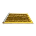 thumbnail image 2 of Ahgly Company Machine Washable Indoor Square Abstract Yellow Modern Area Rugs, 4' Square, 2 of 4