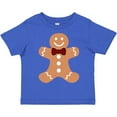thumbnail image 3 of Inktastic Cute Gingerbread Man with Red Plaid Bowtie Boys or Girls Toddler T-Shirt, 3 of 5