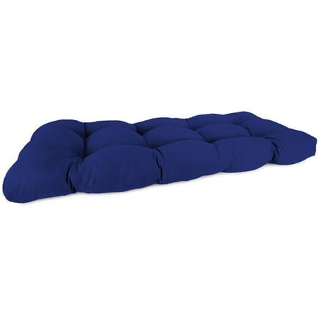 Jordan Manufacturing Outdoor Patio Wicker Settee Cushion, Veranda Cobalt