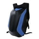 thumbnail image 3 of Mochila impermeable Bolsa de almacenamiento de gran capacidad Cáscara dura de PU con tira reflectante para montar Acampar Senderismo Estilo de fibra de carbono azul, 3 of 11